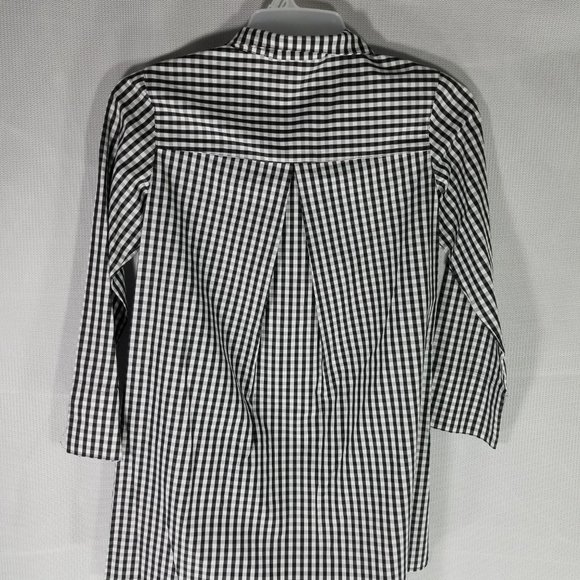 Sara Campbell XS Black White Collared Striped Button Down Tunic Dress Shirt NWT - Picture 6 of 8